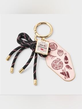 A New Day Valentine's Day Girl Dinner Bag Charm - Pink & Black